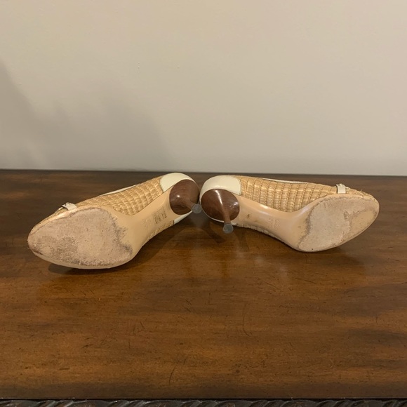 GUCCI - Horse bit Bamboo Straw Kitten heels - Picture 7 of 10